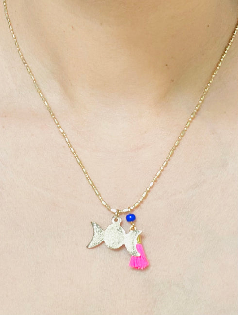 Handmade Gold dipped Elephant Necklace